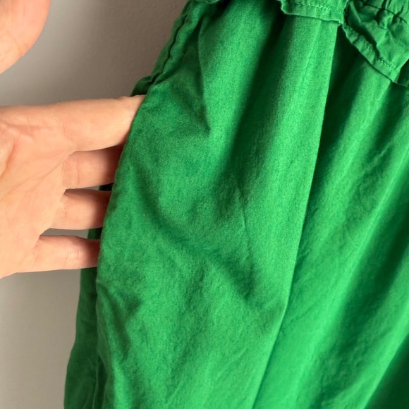 J.CREW Kelly Green Tie-Front Sleeveless Tiered Ladies Midi Dress with Pockets, 6 - Picture 5 of 7